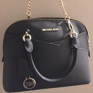 Michael Kors Black Leather Shoulder Purse BRAND NEW